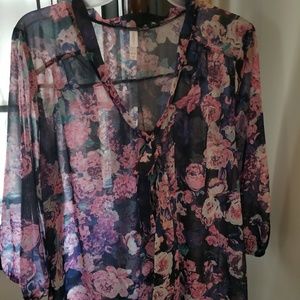 Sheer Floral Top